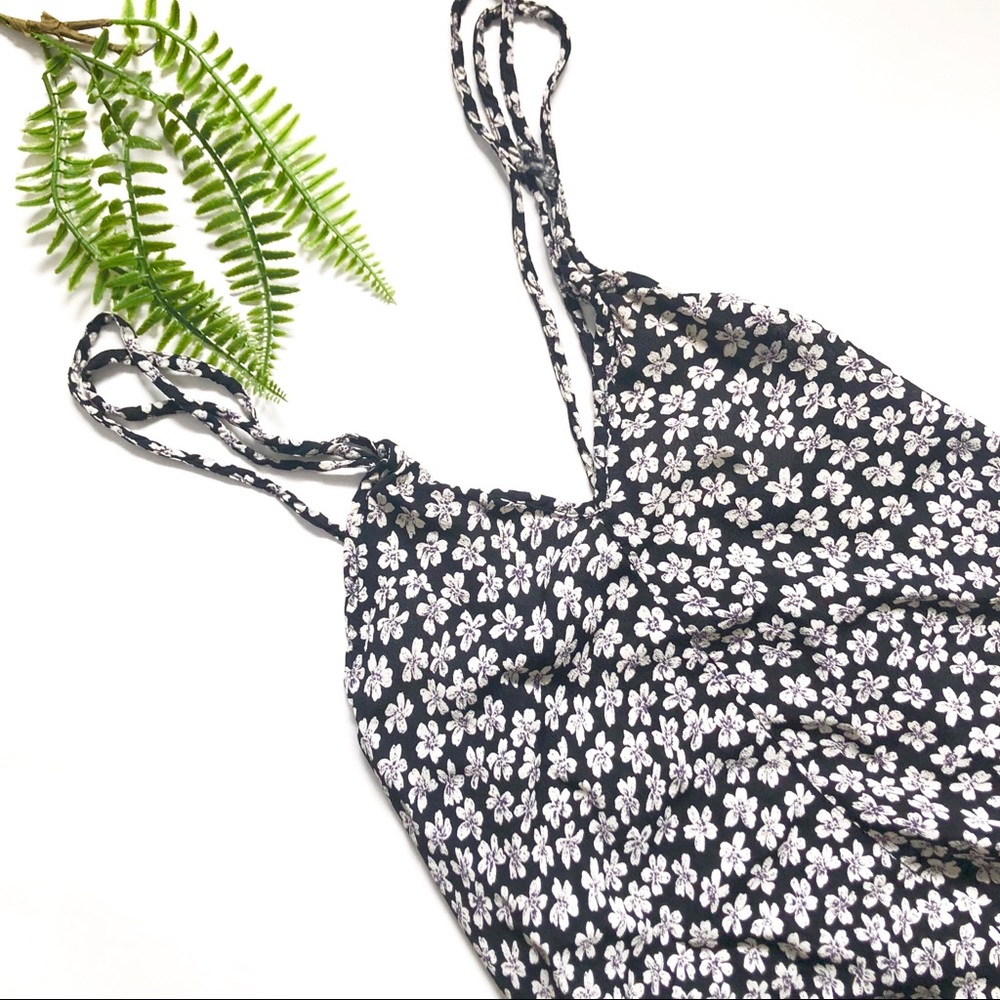 Brandy Melville Black Floral Dress